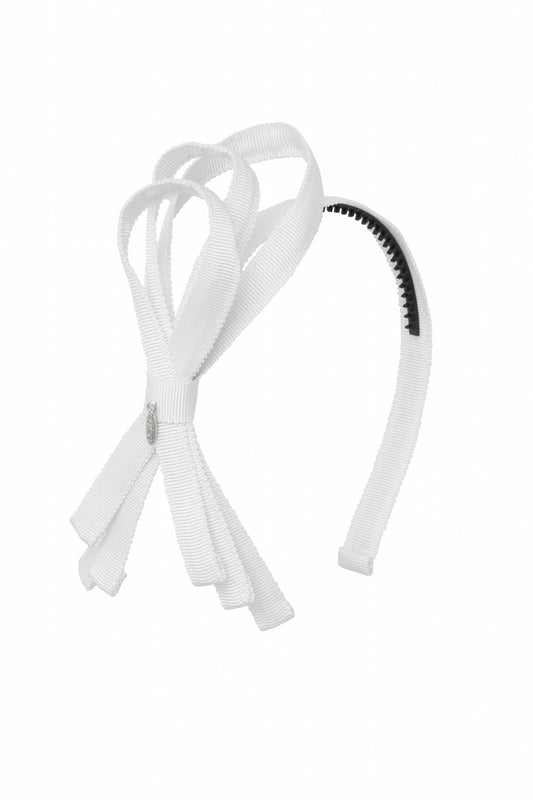 Petersham Loops Headband - White