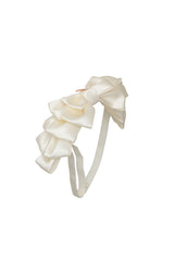 Pleated Ribbon Satin Wrap - Ivory