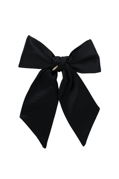 Prima Viscose Bow Clip - Black