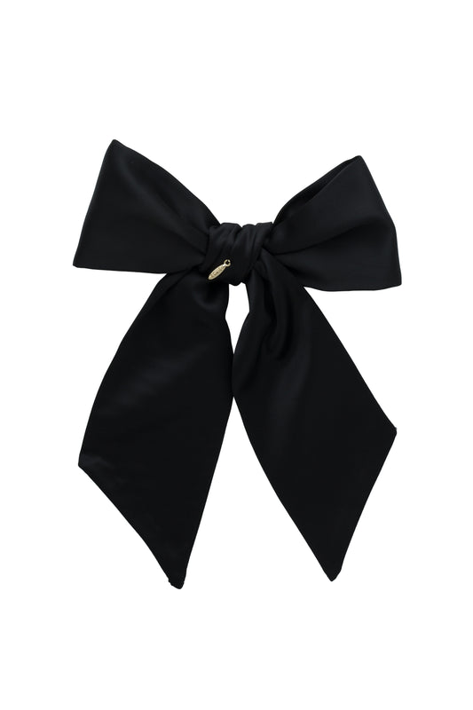 Prima Viscose Bow Clip - Black
