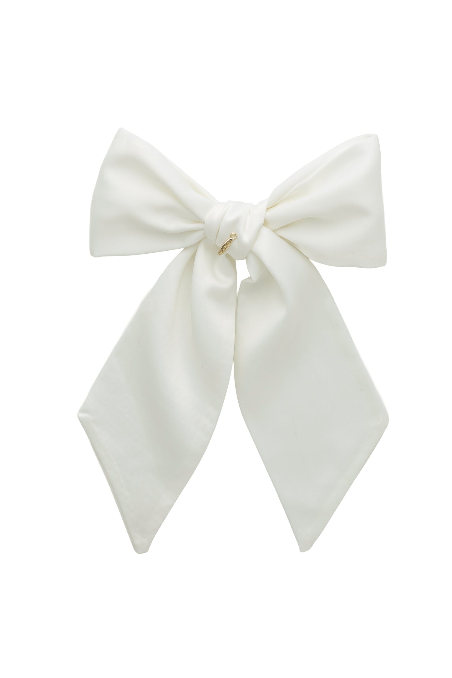 Prima Viscose Bow Clip - Dove White