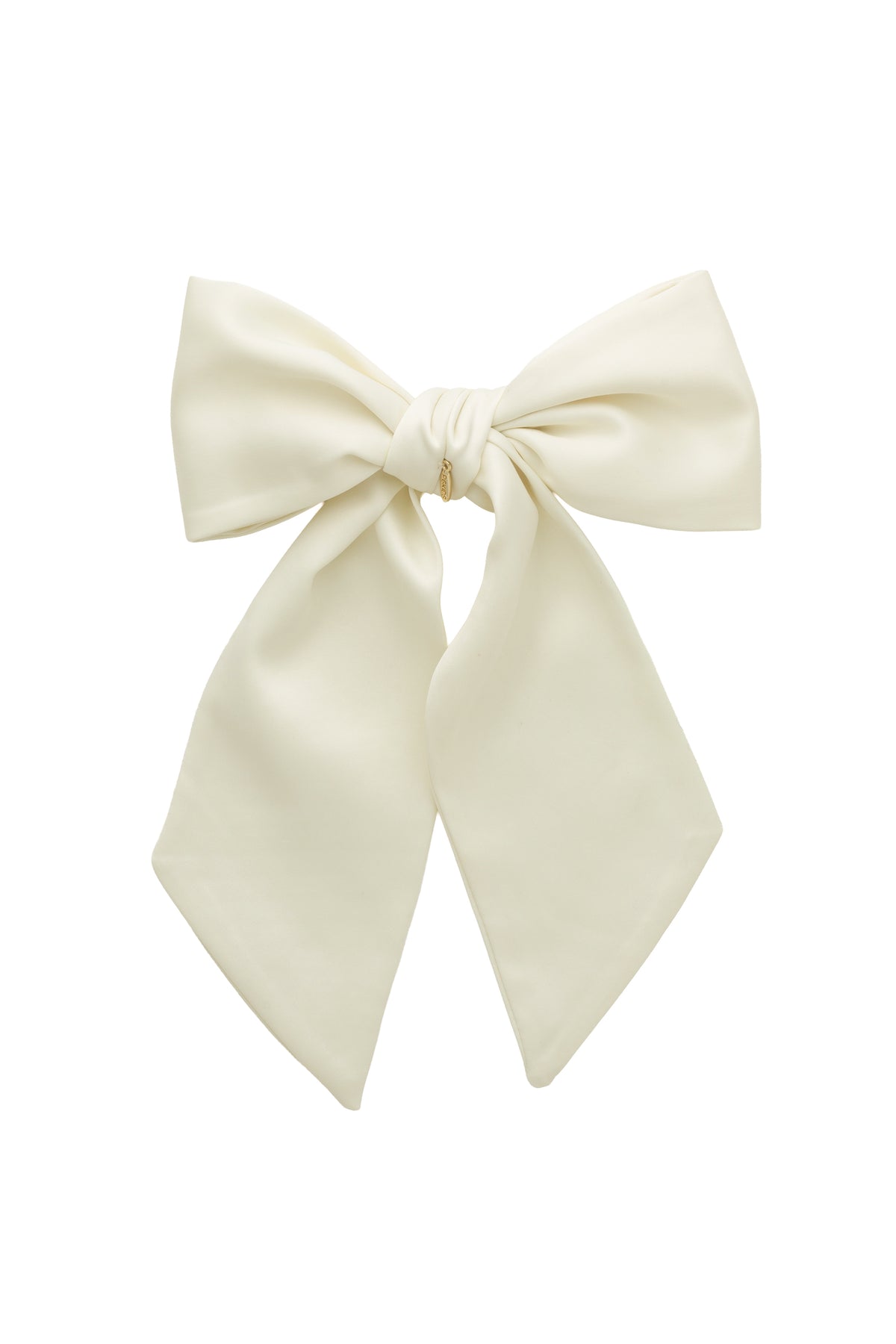 Prima Viscose Bow Clip - Light Ivory