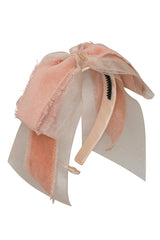 Primrose Bow Headband - Pink Salmon (Handmade in the USA!)