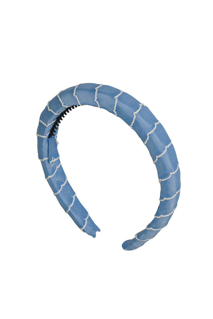 Puffed Moonstitch Headband - French Blue