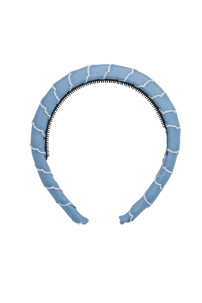 Puffed Moonstitch Headband - French Blue