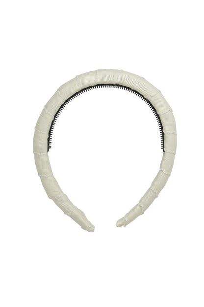 Puffed Moonstitch Headband - Ivory