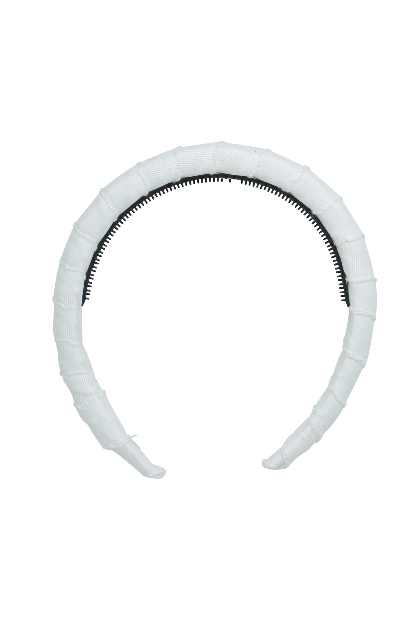 Puffed Moonstitch Headband - White