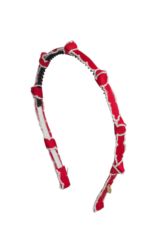 Rosebud Moonstitch Headband - Red