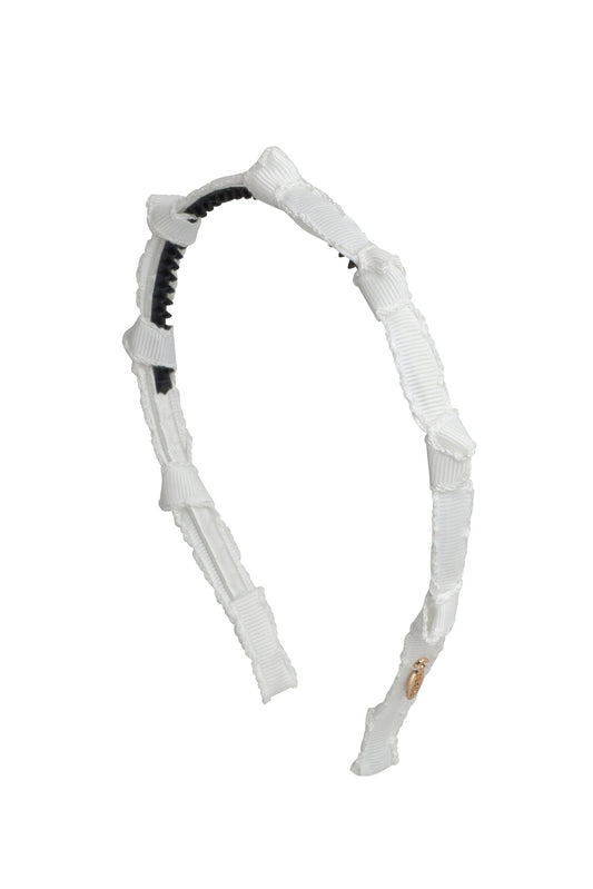 Rosebud Moonstitch Headband - White