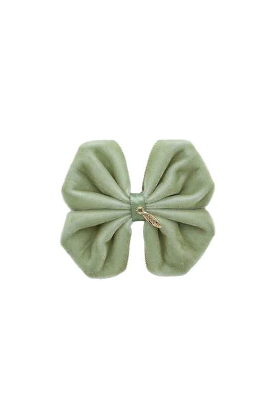 Tendu Butterfly Velvet Clip - Antique Green
