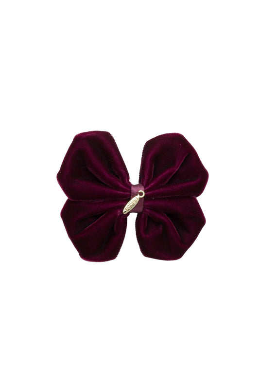 Tendu Butterfly Velvet Clip - Burgundy Wine