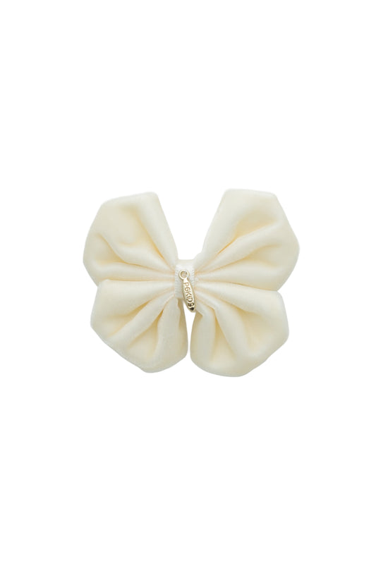 Tendu Butterfly Velvet Clip - Ivory