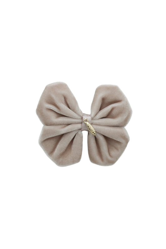 Tendu Butterfly Velvet Clip - Taupe