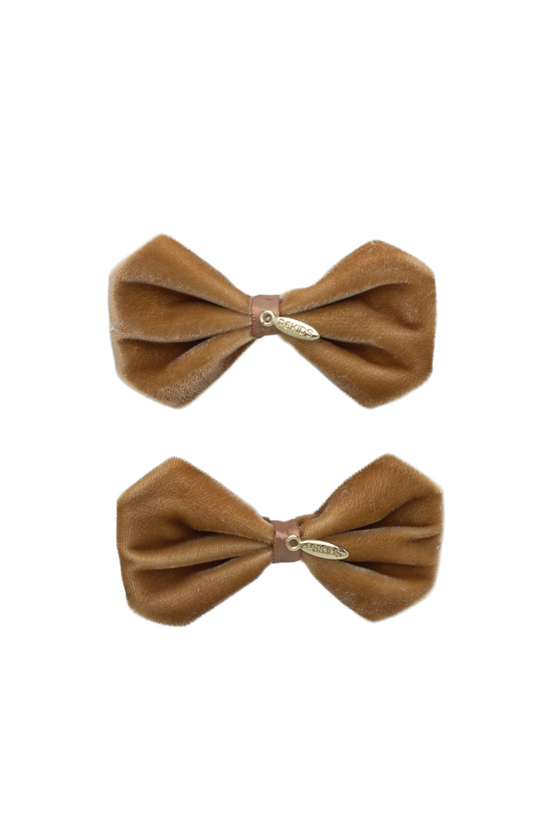 Tendu Velvet Bow Clip Set - Golden