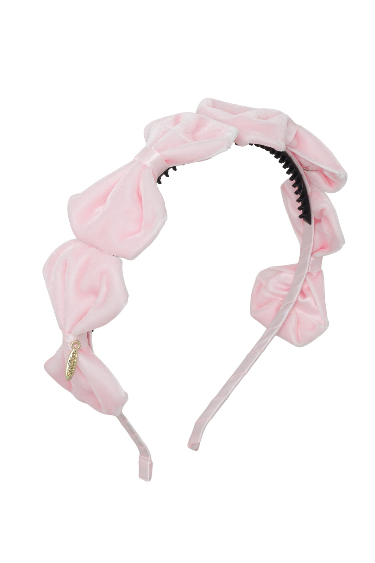 Tendu Velvet Bow Headband - Baby Pink