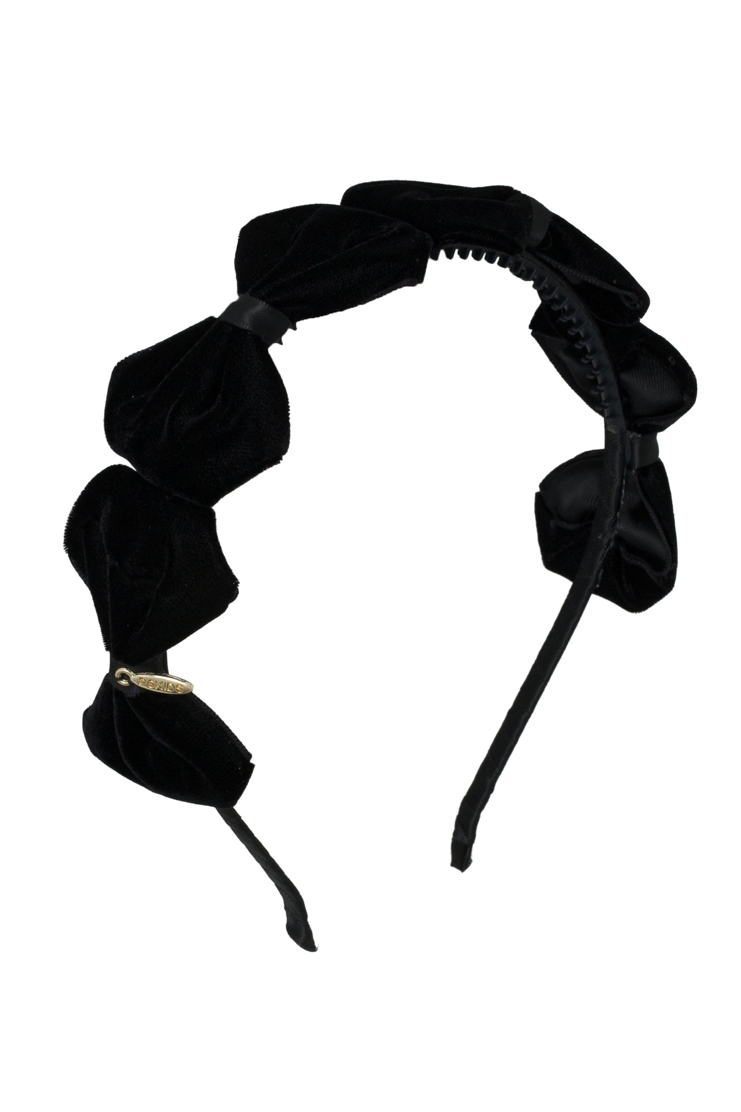 Tendu Velvet Bow Headband - Black