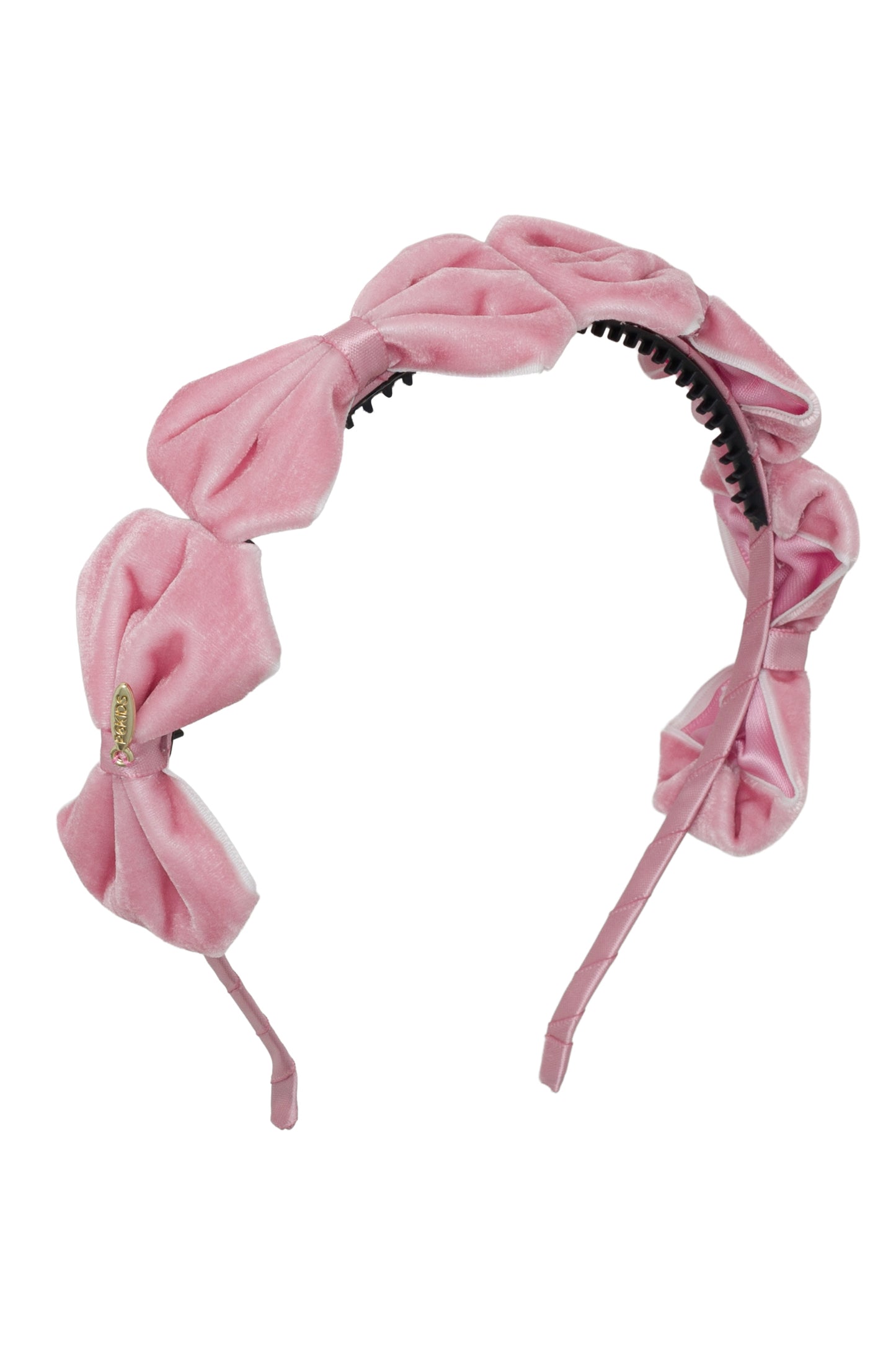 Tendu Velvet Bow Headband - Dusty Rose
