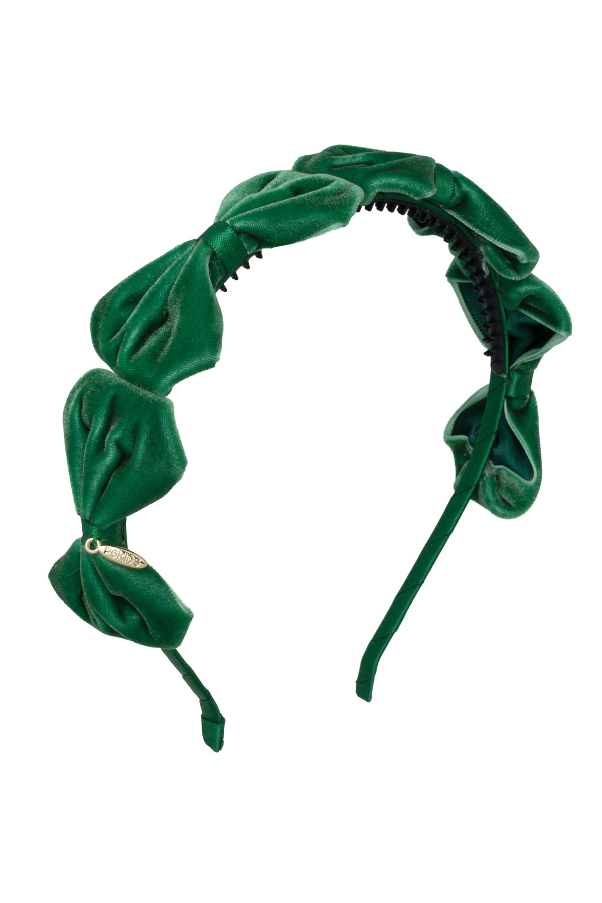 Tendu Velvet Bow Headband - Emerald Green