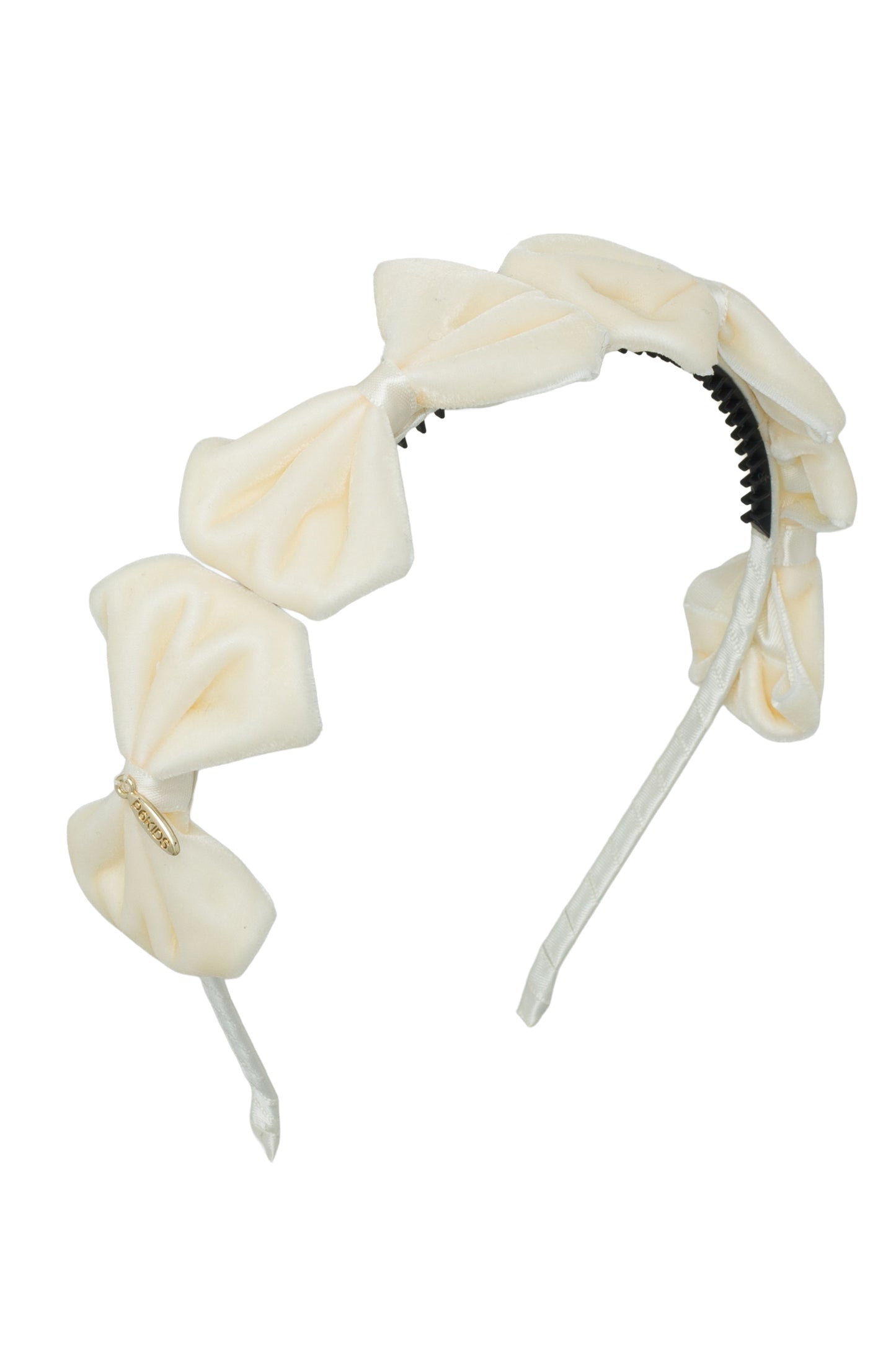 Tendu Velvet Bow Headband - Ivory