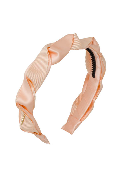Twisted Duo Headband - Petal Peach