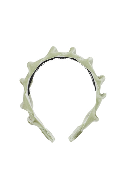 Velvet Ripple Headband - Antique Green