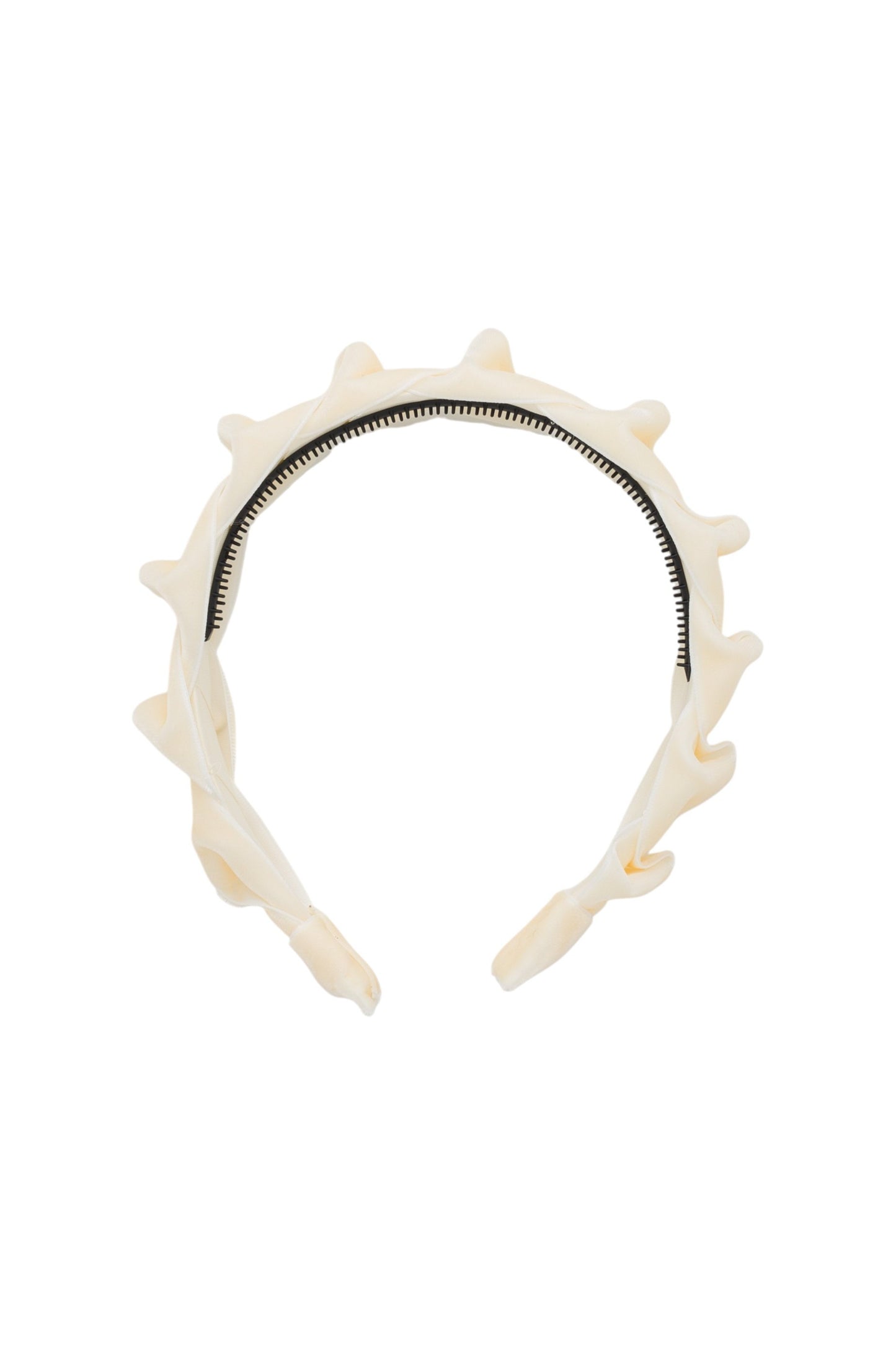 Velvet Ripple Headband - Ivory