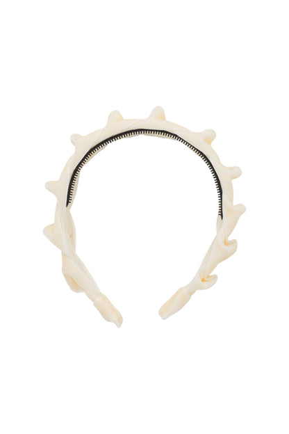Velvet Ripple Headband - Ivory