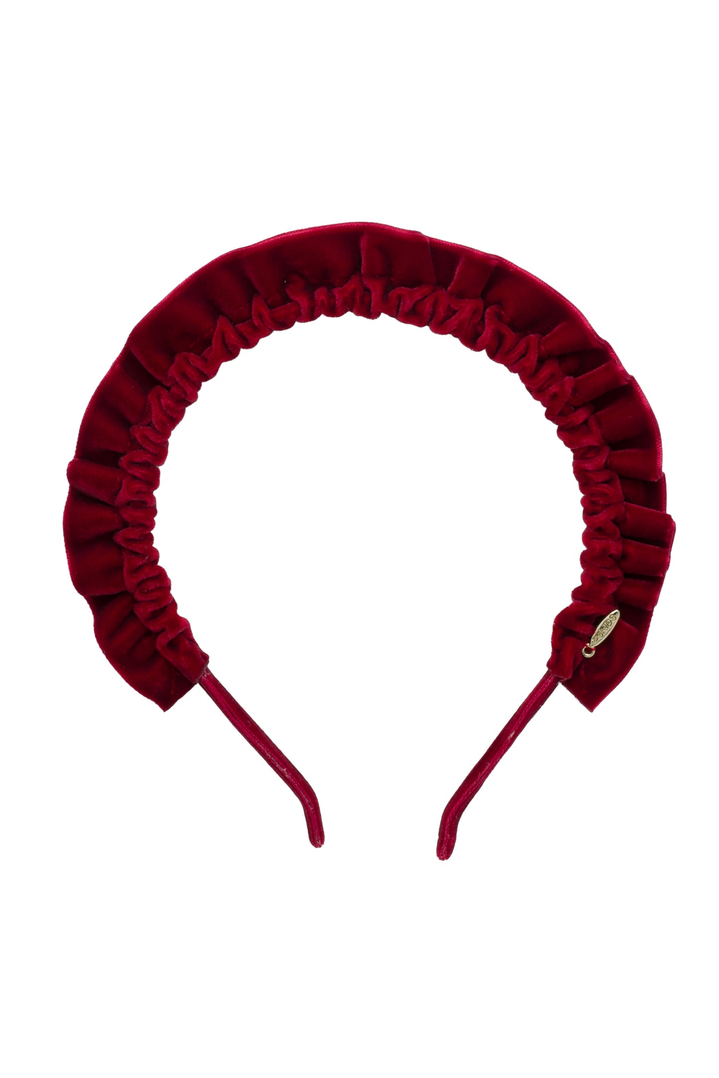 Tutu Velvet Headband - Dark Red