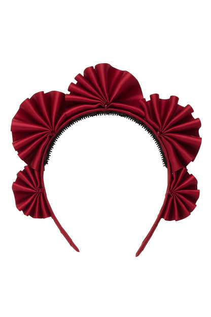 Accordion Headband - Burgundy Sherry