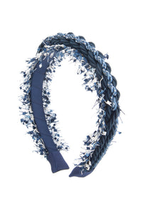 All Roped In Headband - Navy/Blue