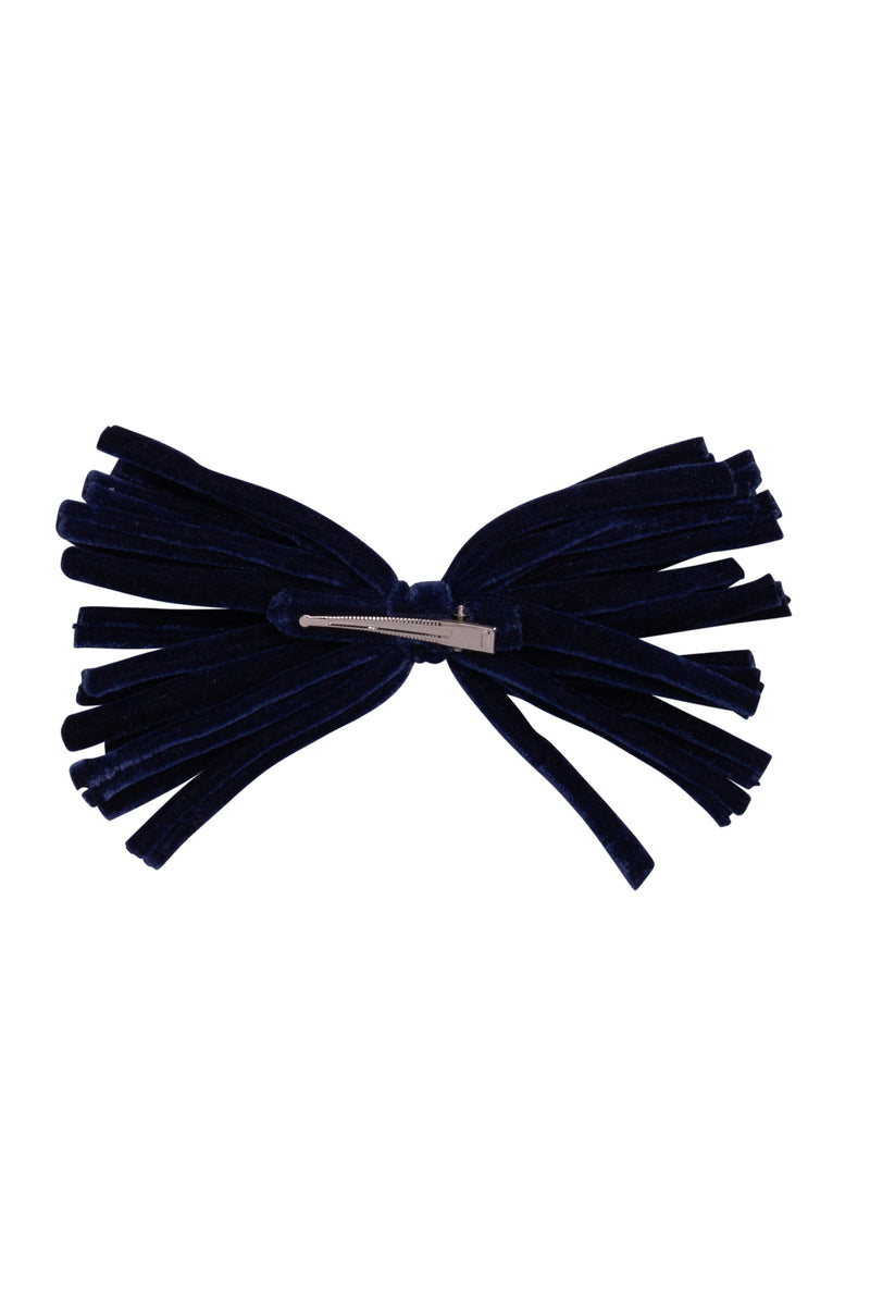 Anemone Strips Clip - Navy Velvet Velvet