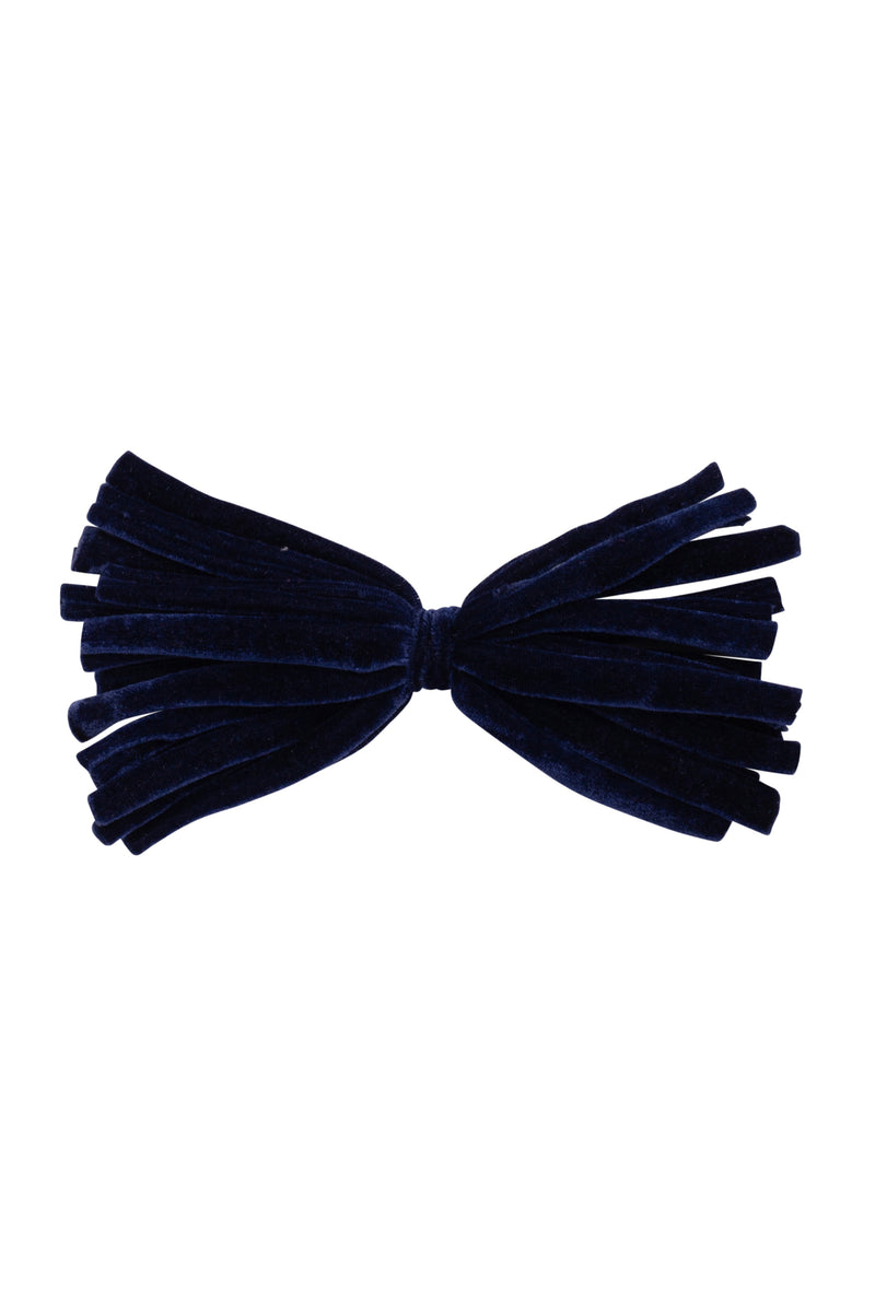 Anemone Strips Clip - Navy Velvet Velvet