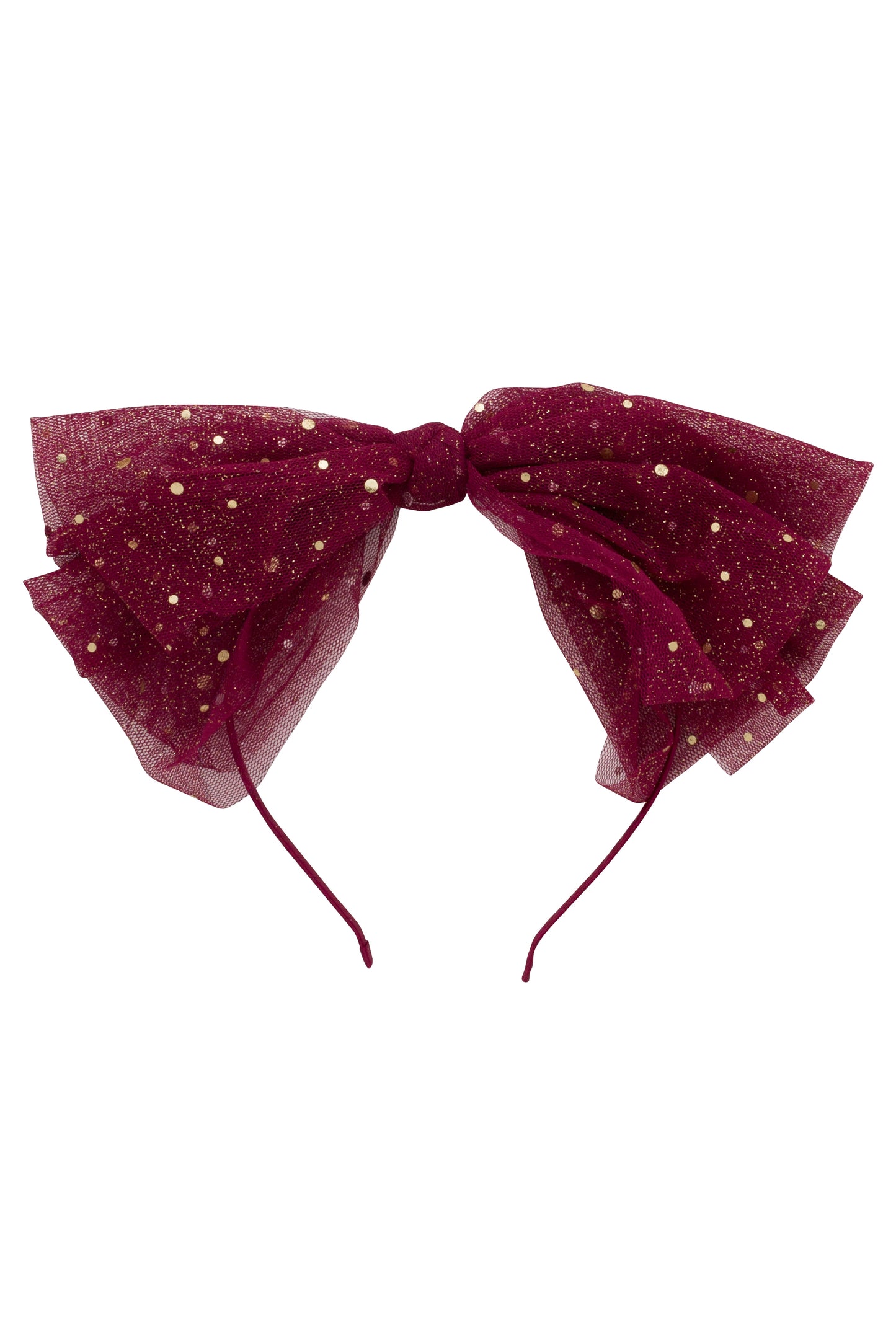 Ava Dot Headband - Burgundy