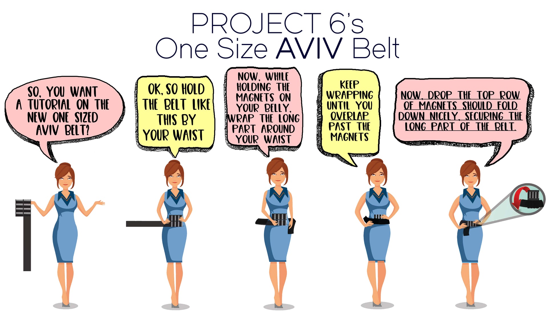 The OS Aviv Belt in Grand - Clear - PROJECT 6, modest fashion