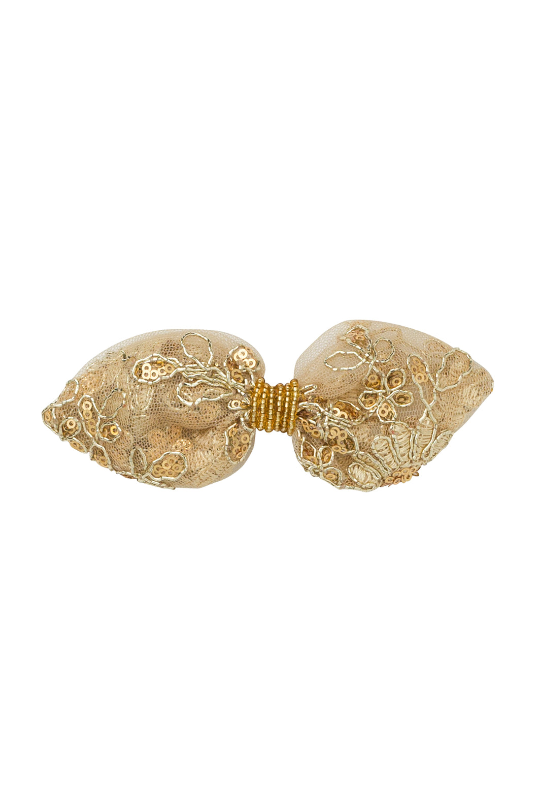 Ballroom Tapered Clip/Bowtie - Gold Brocade