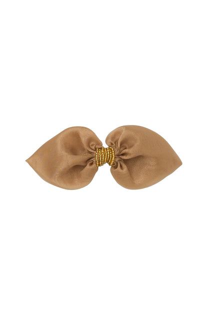 Ballroom Tapered Clip/Bowtie - Gold Organza