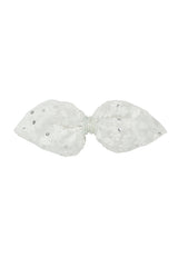 Ballroom Tapered Clip/Bowtie - White Brocade