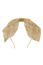 Ballroom Tapered Headband - Gold Brocade