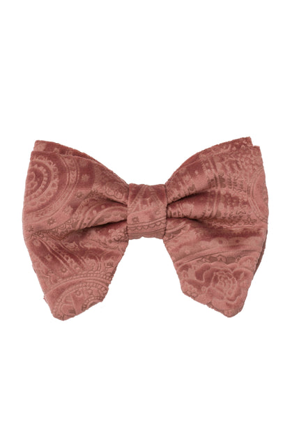 Beauty & The Beast Bowtie/Hair Clip - Rose Paisely Suede