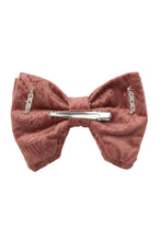 Beauty & The Beast Bowtie/Hair Clip - Rose Paisely Suede