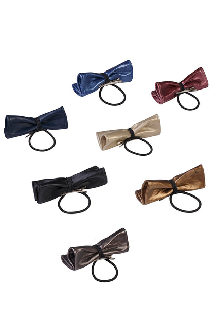 Butterfly Leather Clip/Pony - Pewter