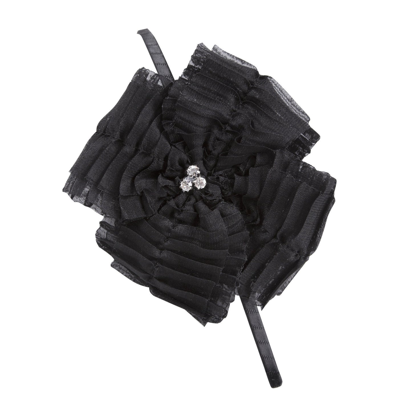 Pleated Flower - Black