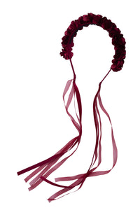 Carnation Hard Headband - Burgundy