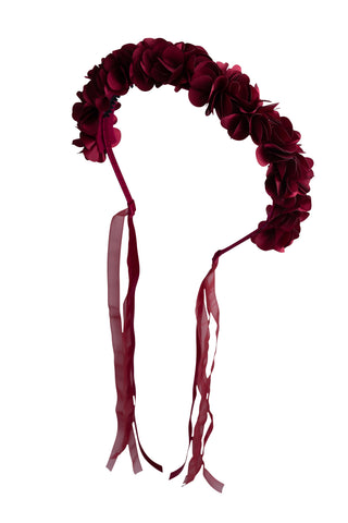 Carnation Hard Headband - Burgundy