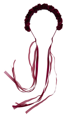 Carnation Hard Headband - Burgundy