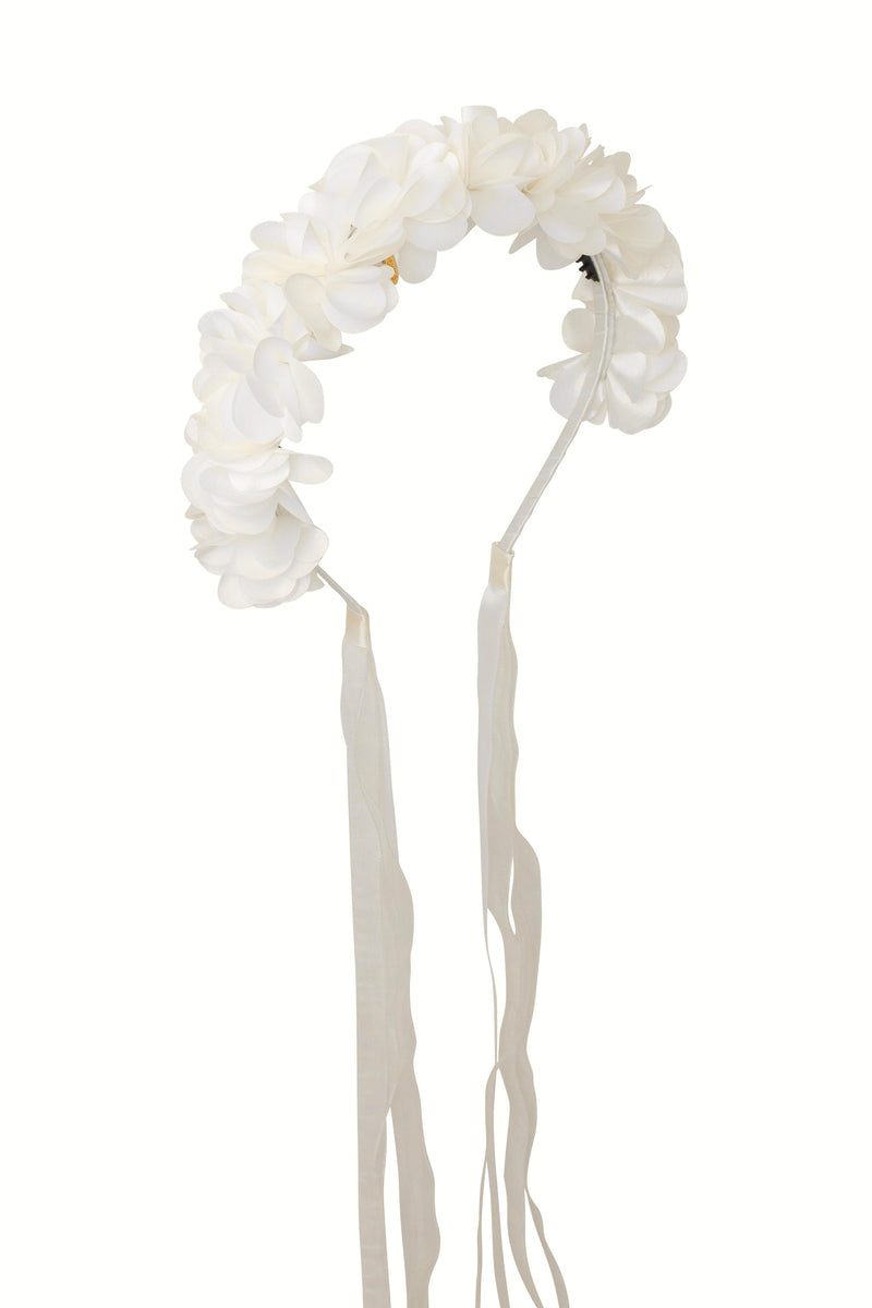 Carnation Hard Headband - Dove Ivory