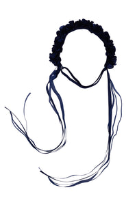 Carnation Wrap Wreath - Navy