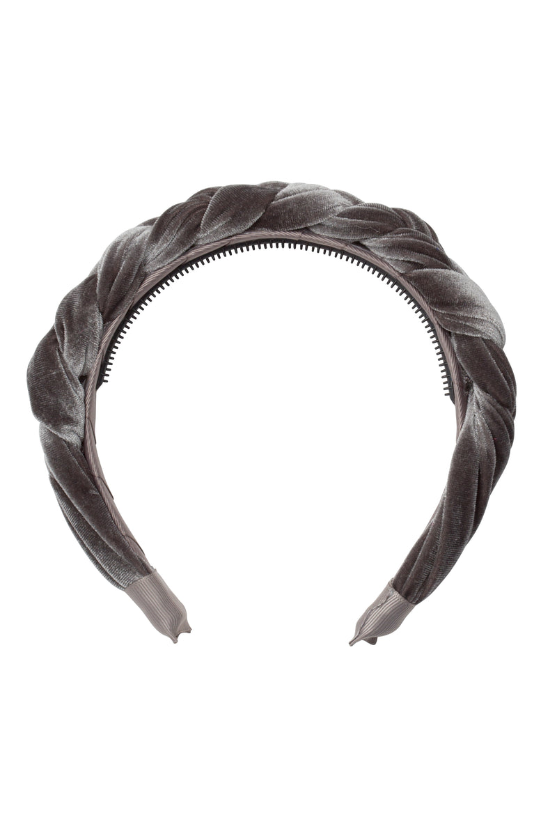 Coronation Day Headband - Grey Velvet