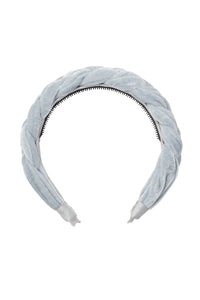 Coronation Day Headband - Light Blue Velvet