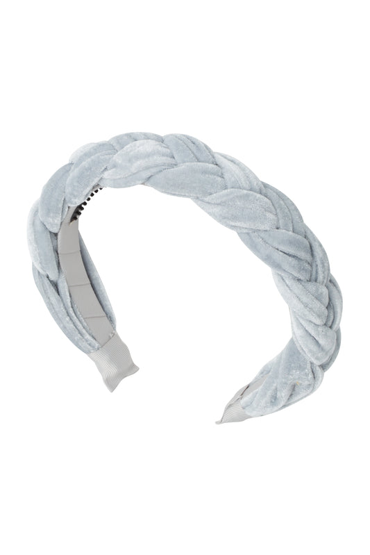 Coronation Day Headband - Light Blue Velvet